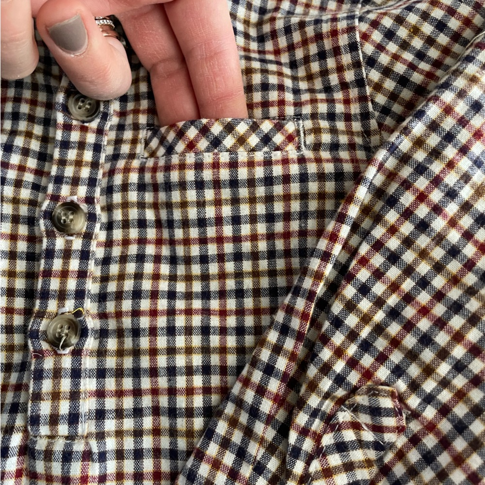 Me & Henry 18-24 Month Polo Onesie 1/2 Plaid Button Down - Picture 5 of 8